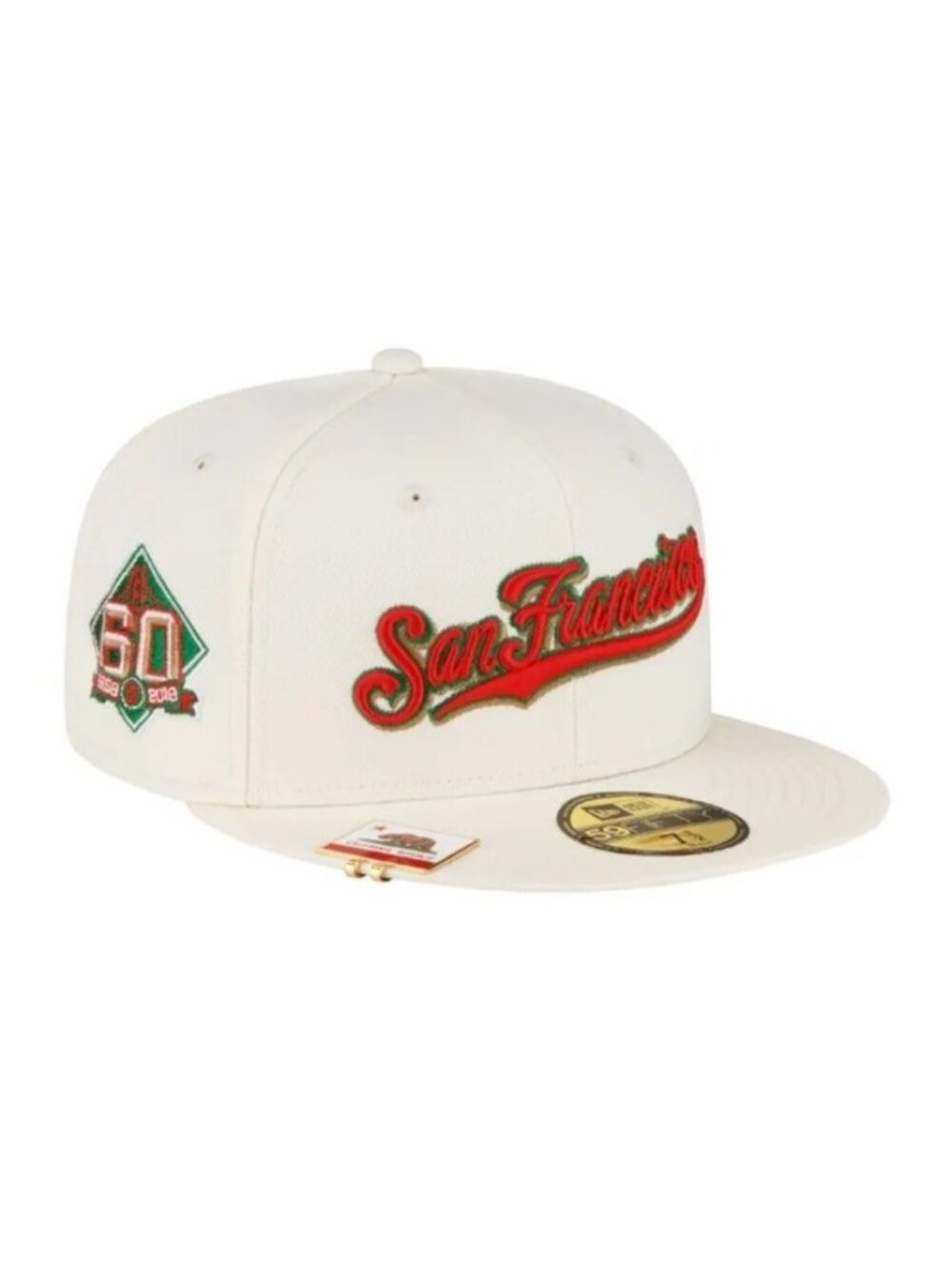 SAN FRANCISCO GIANTS CHROME CITY FLAG HAT CLIP NEW ERA 59FIFTY FITTED HAT Sz 8 - Picture 5 of 9